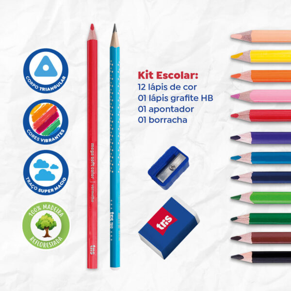 Kit Lápis De Cor Mega Soft Color | Tris - Image 4