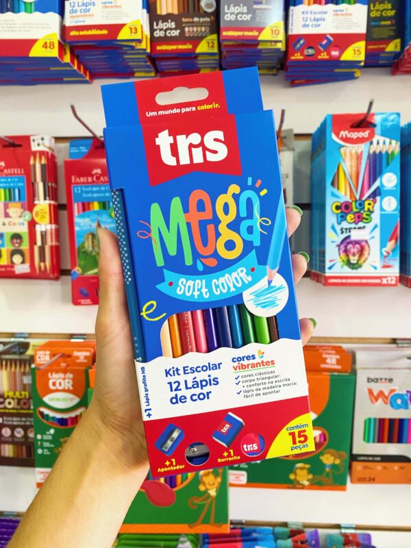 Kit Lápis De Cor Mega Soft Color | Tris