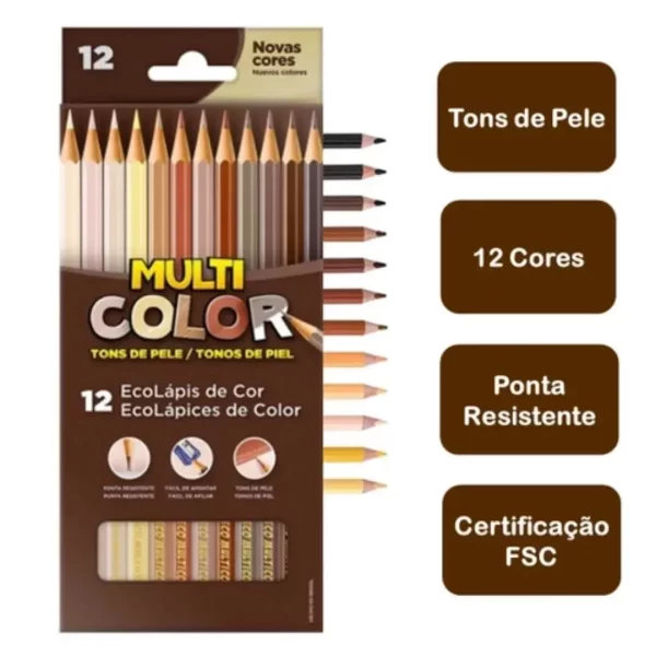 Lápis de cor Tons de pele | Multicolor - Image 2