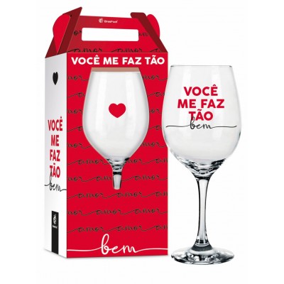 Taça de vinho VOCÊ ME FAZ TÃO BEM | Brasfoot - Image 2