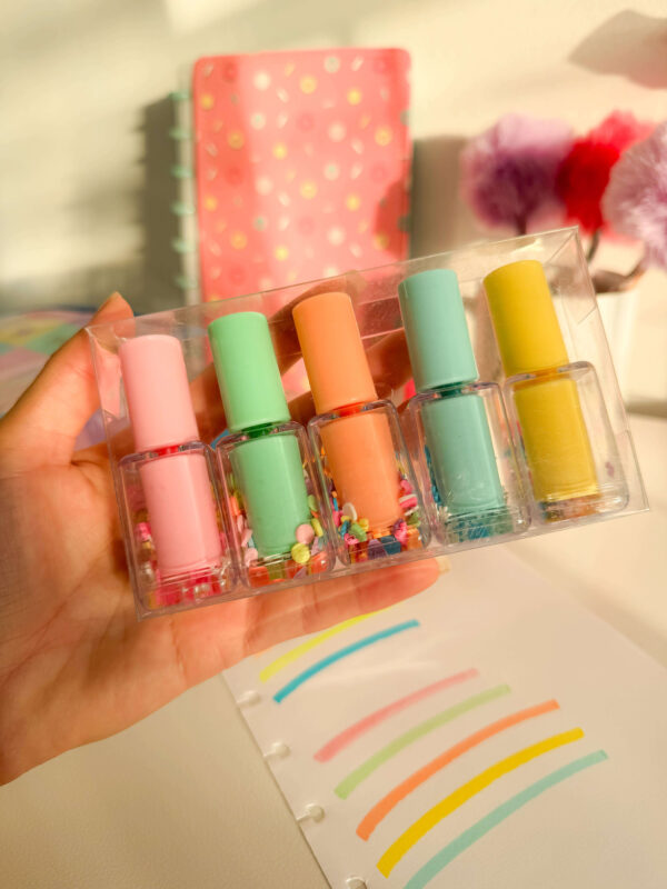 Kit Marca texto esmalte Pastel | Importado