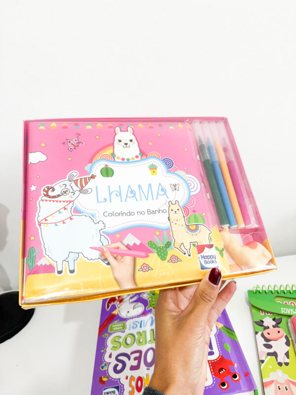 Colorindo no banho Lhama | Happy Books